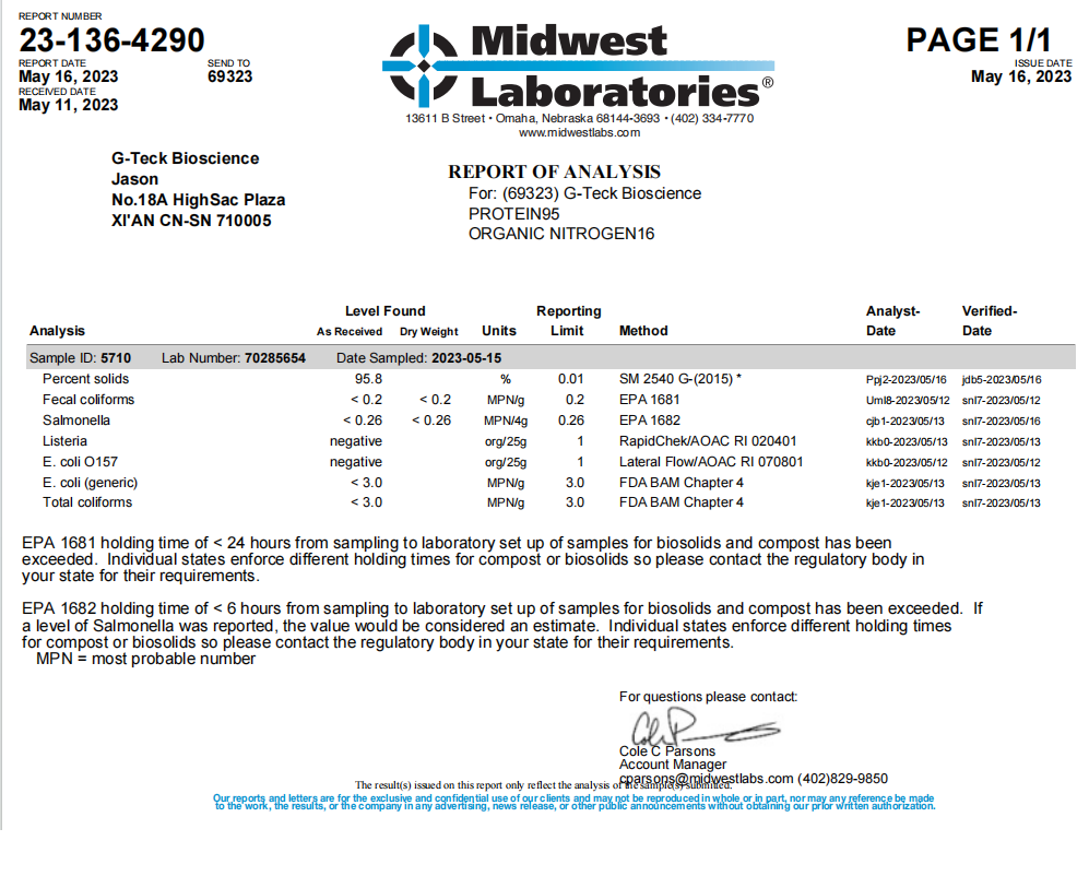 Hydrolyzed Protein N16